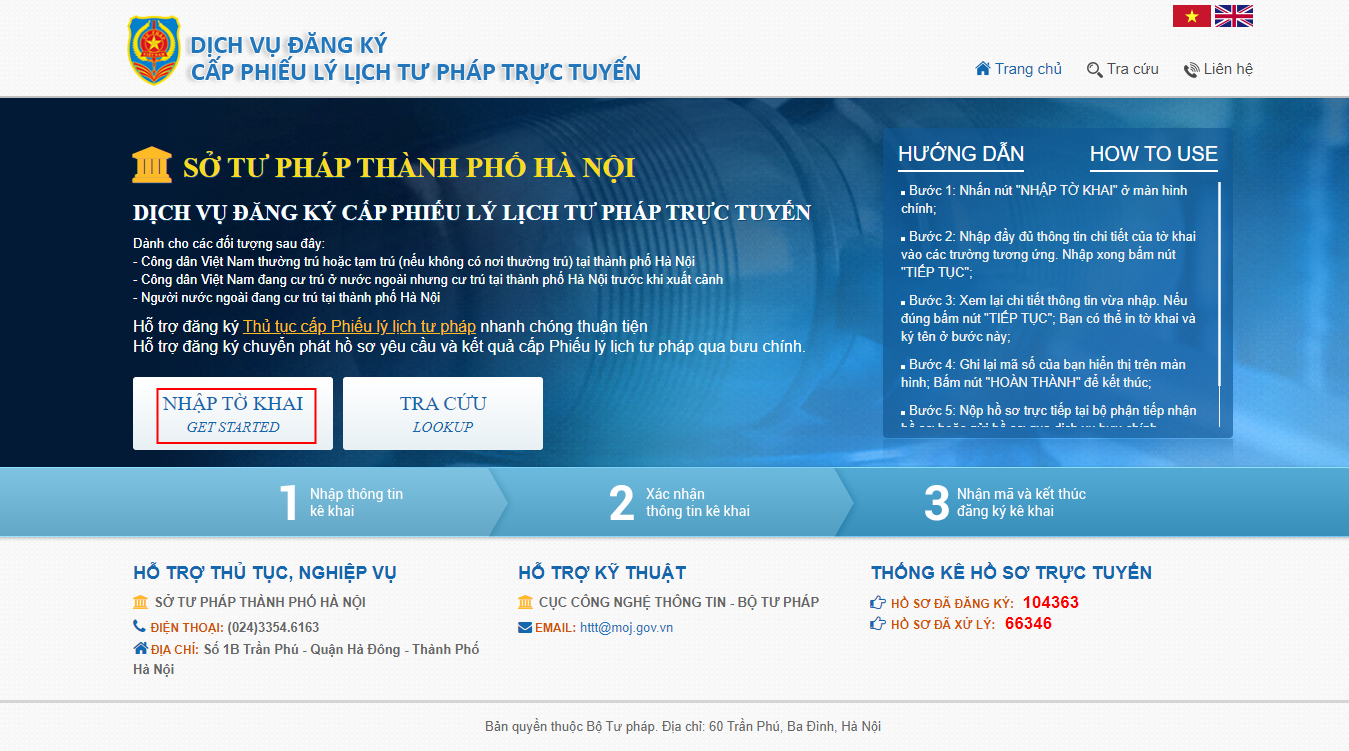 Tra cứu lý lịch tư pháp online
