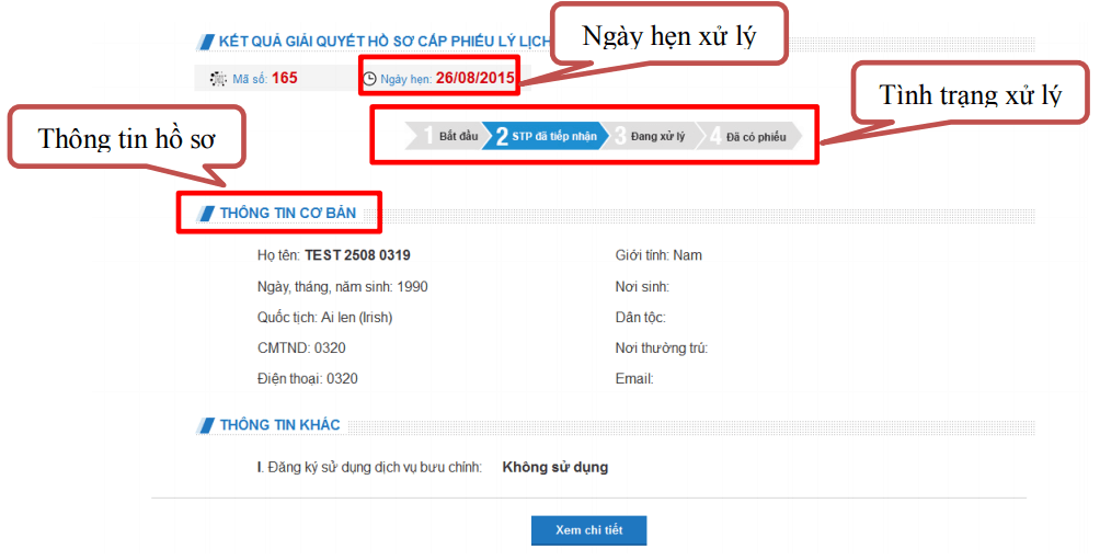 Bước 2: Chọn đối tượng và nhập thông tin về nơi thường trú hoặc tạm trú.