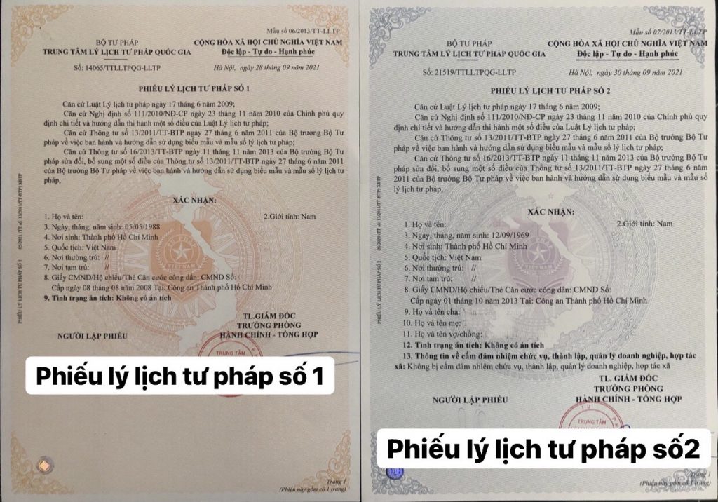 Trường hợp bị từ chối yêu cầu cấp phiếu lý lịch tư pháp